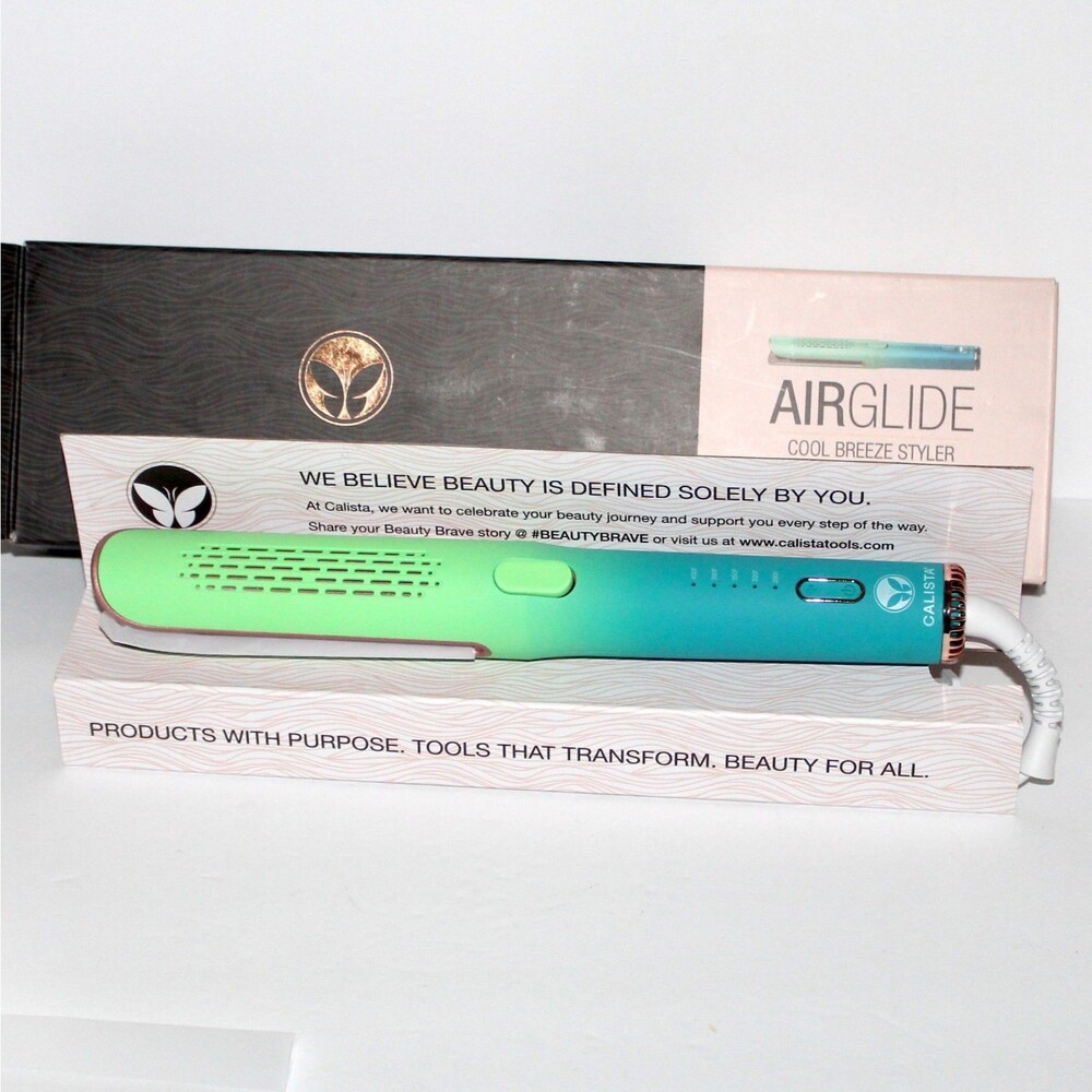 Calista AirGlide Cool Breeze Hair Styler Bluewater Green NEW